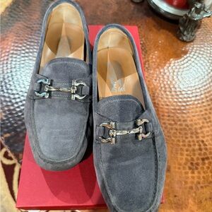 Women’s Gray Suede Loafers